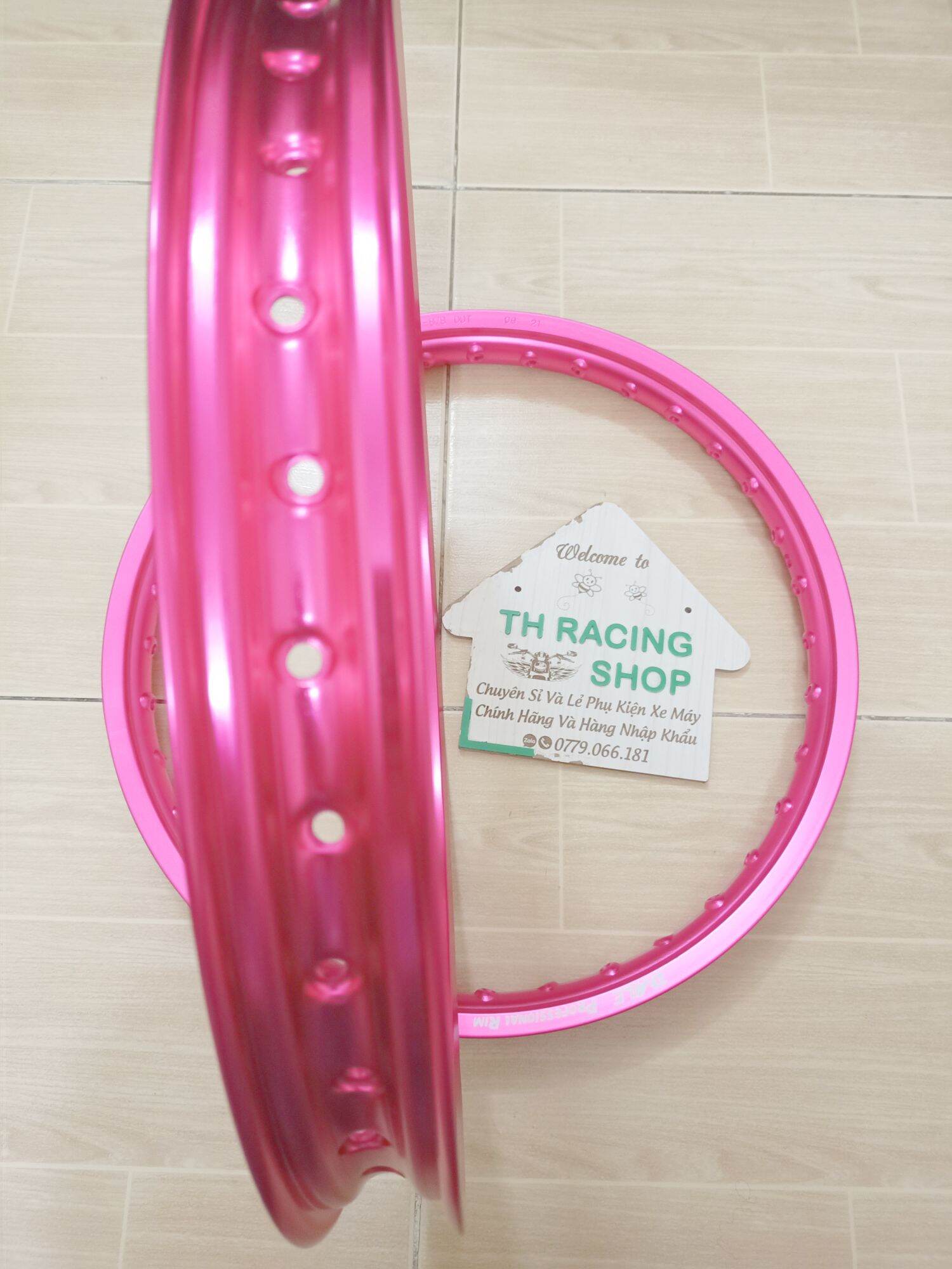 Cặp niềng DALE màu hồng Size 1.4&1.4 gắn vừa các dòng xe máy