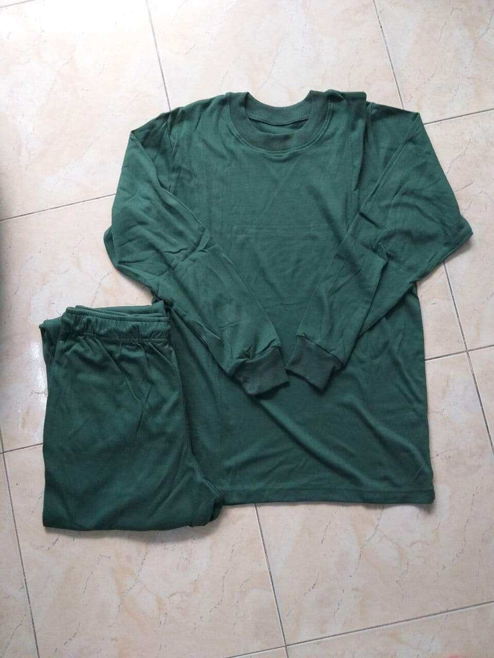 Bộ quần áo thun thu đông cổ tròn