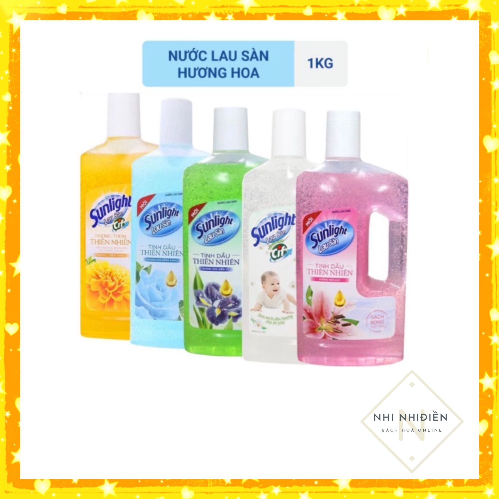 Nước lau sàn Sunlight chai 1kg.Dung dịch lau sàn Sunlight. Chất lau sàn Sunlight