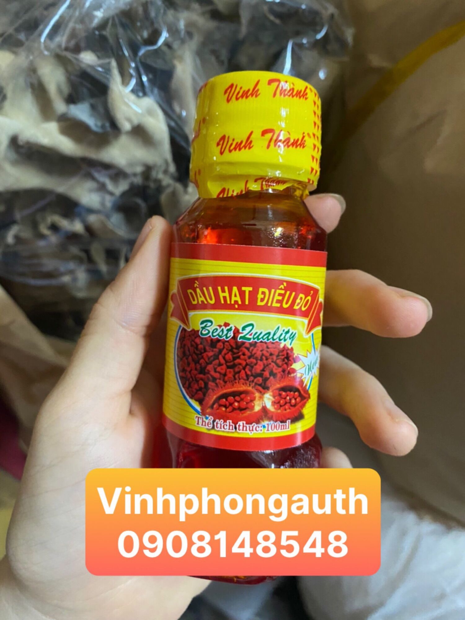 Dầu hạt điều đỏ Vinh Thành 100ml