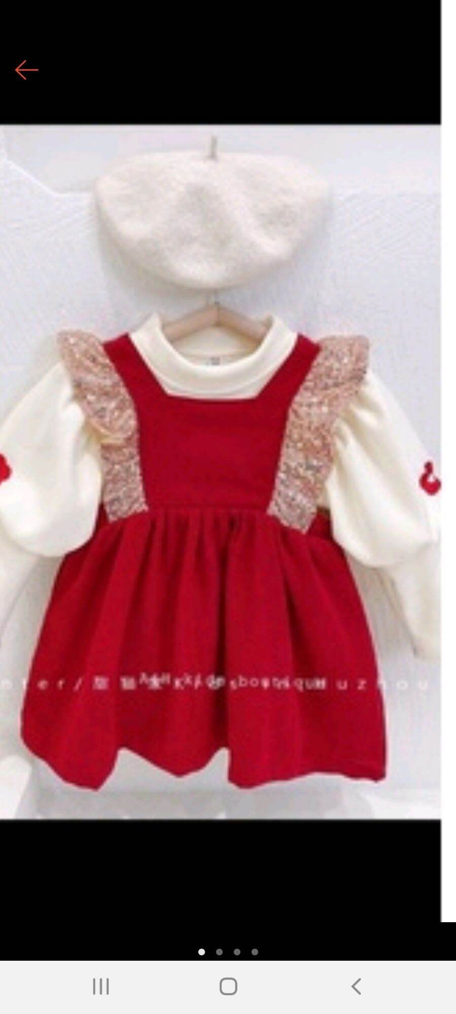 Sét yếm nhung gân áo thun 3 chi tiết cho bé gái 12_22kg