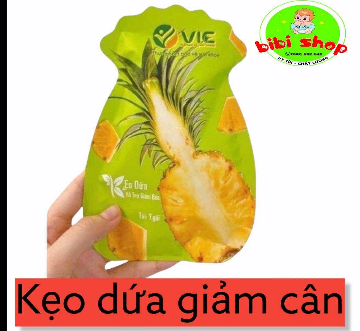 kẹo dứa giảm cân 7 viên