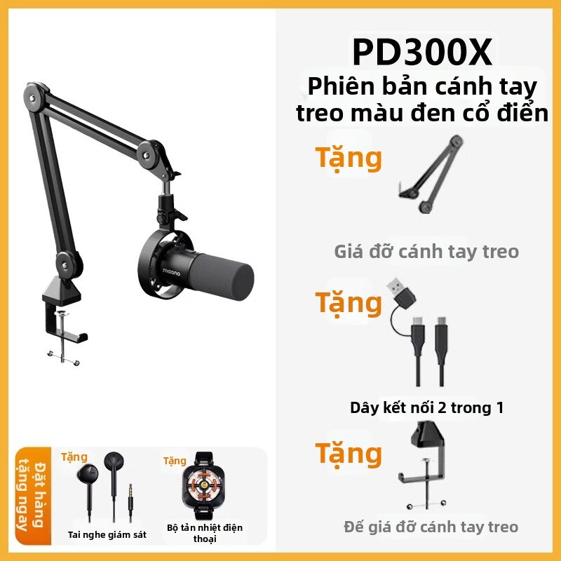 MAONO | Micro Thu Âm Khử Tiếng Ồn Cho Stream PD300X