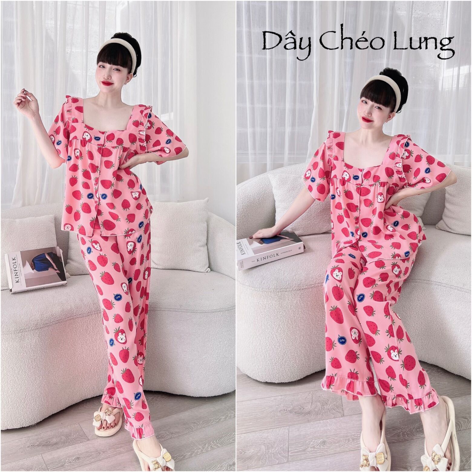 (50-110kg) Bộ Ngủ Bigsize Lụa Cao Cấp - Siêu Cute