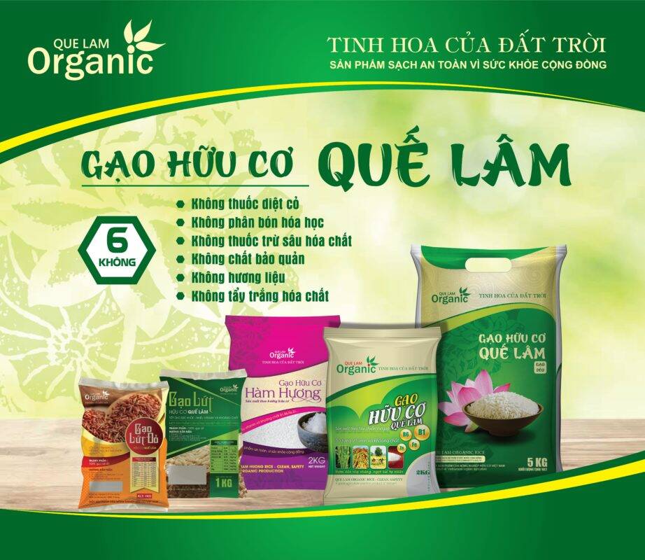 Gạo lứt hữu cơ Quế Lâm, túi 2kg