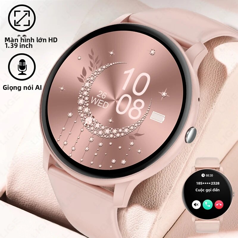 LIGE | Đồng Hồ Thông Minh 2026 Mới, Hỗ Trợ Gọi Bluetooth, Theo Dõi Thể Thao, Nhịp Tim, Sức Khỏe Dành Cho Nam Nữ, Tương Thích Android iOS, Màn Hình Cảm Ứng Tròn