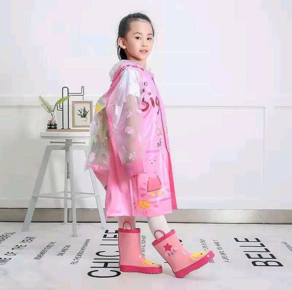 áo mưa cho bé từ 4 đến 12 tuổi