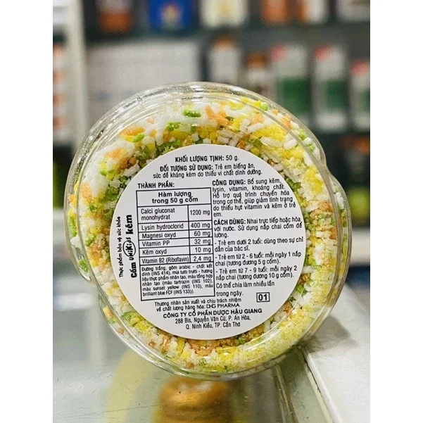 CỐM BỔ SUNG VITAMIN KẼM UNIKIDS LỌ 50G