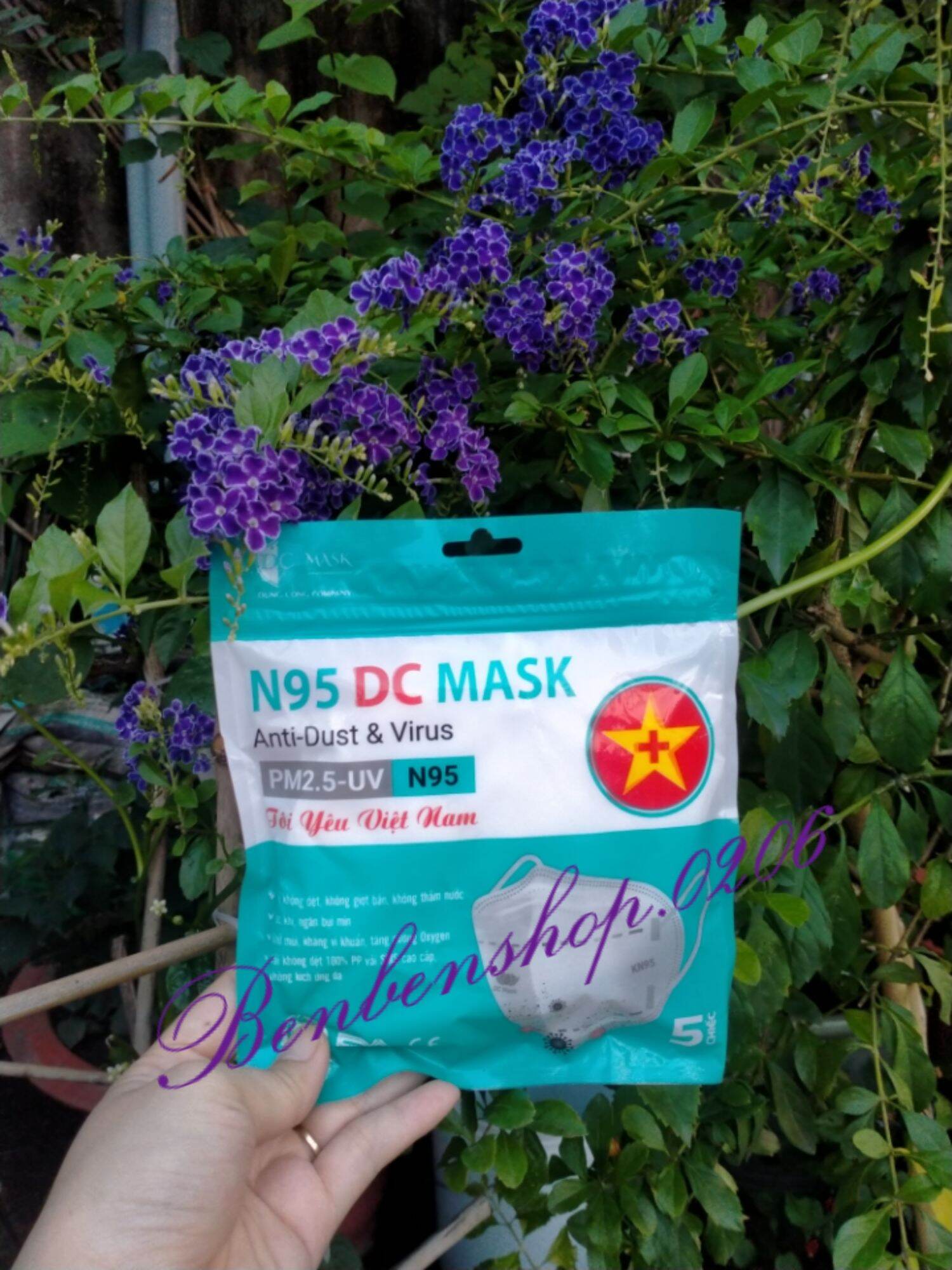 Khẩu trang n95 dc mask không van, 5 lớp