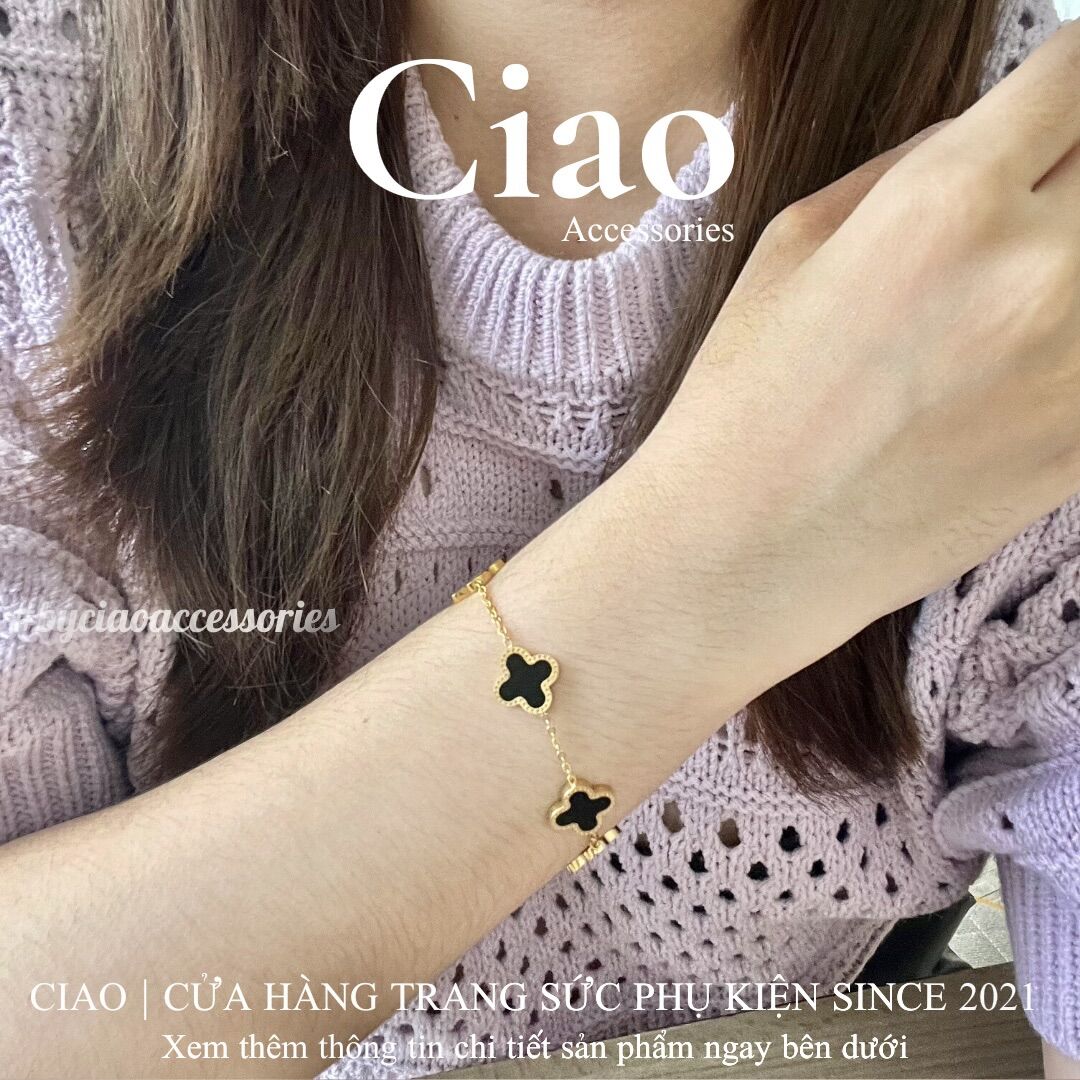 Vòng tay, lắc tay titan không gỉ thiết kế sang trọng mã 68 Ciao