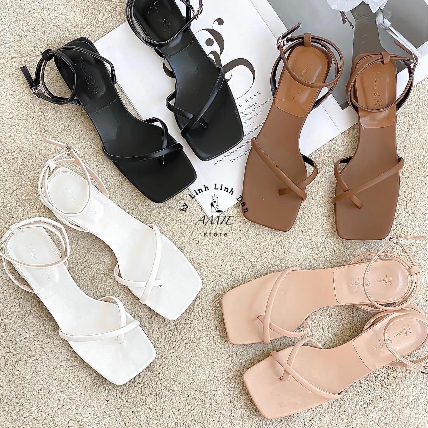 Sandal Quai Mảnh Xỏ Ngón