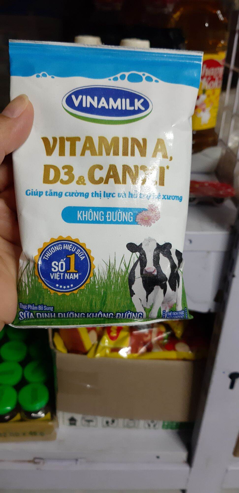 sữa tươi vinamil không đường bịch 220ml