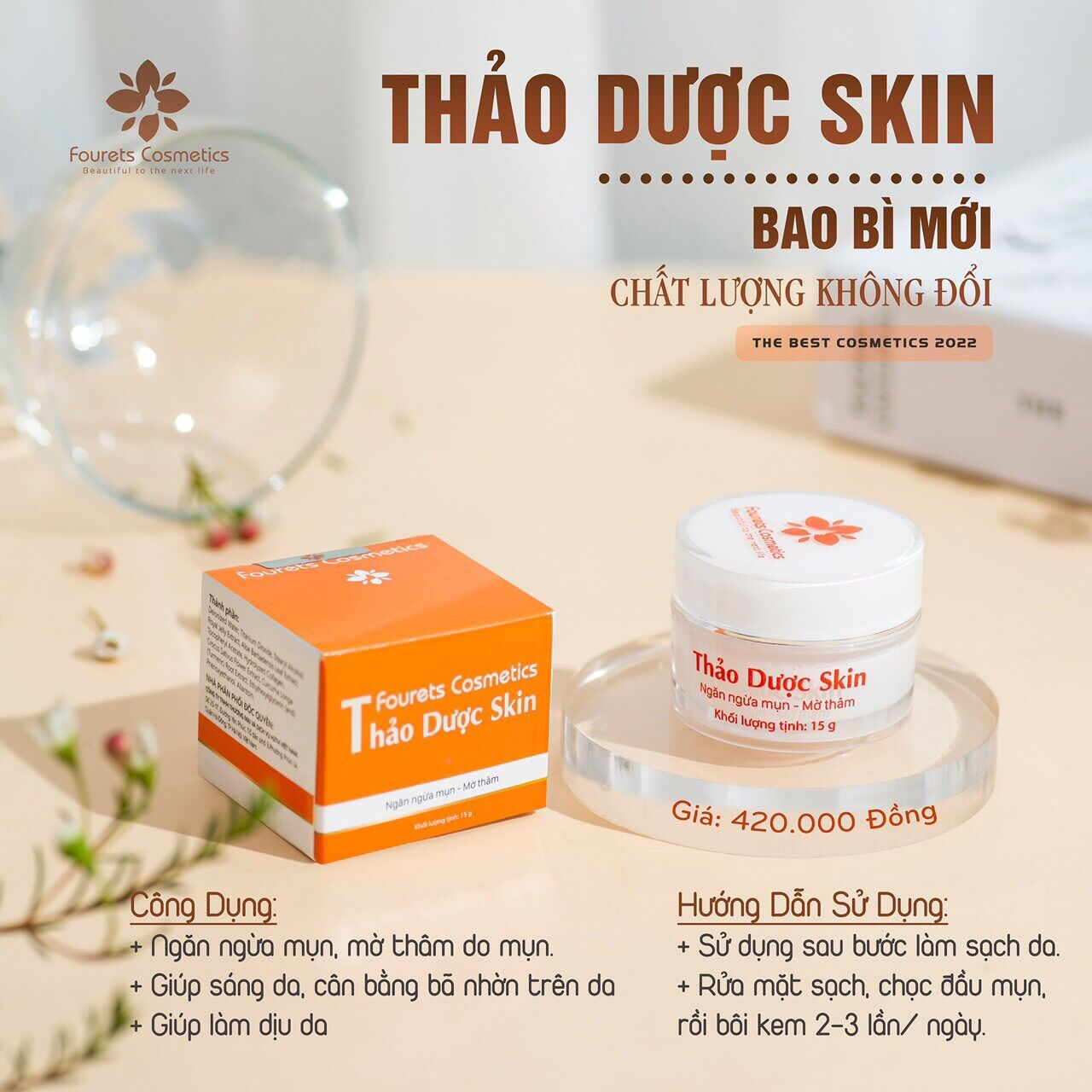 thảo dược mụn skin fourets cosmetics giảm mụn,thâm