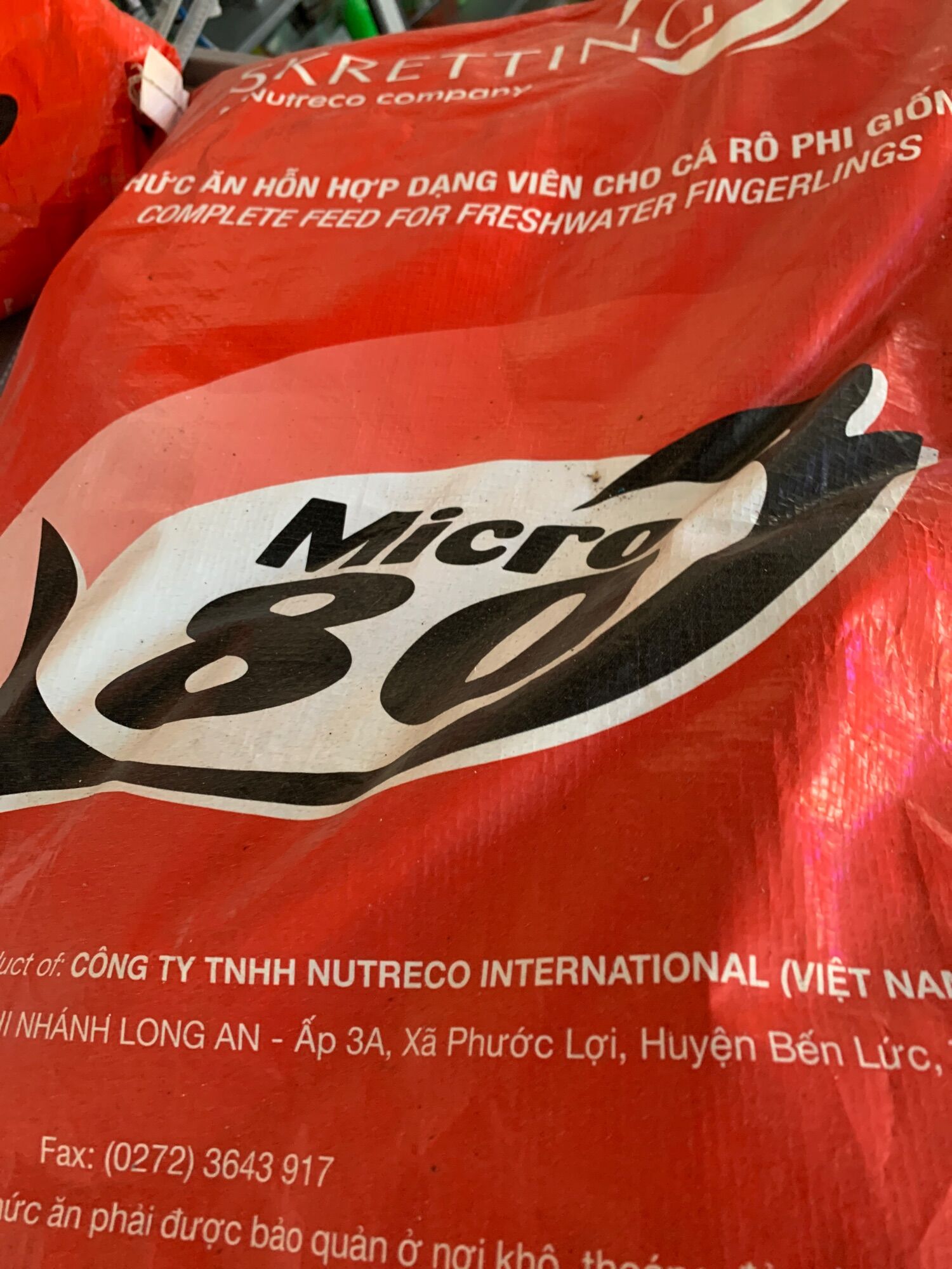 Cám micro 80, cám cho cá mau lớn túi 100g