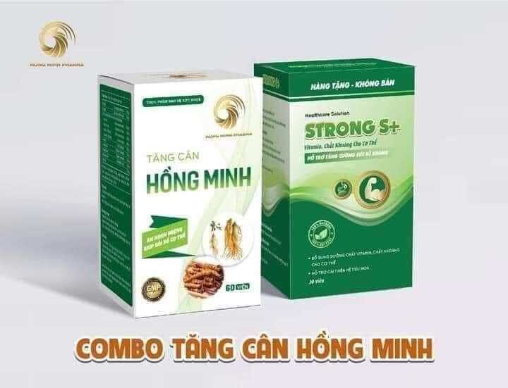 Tăng cân hồng minh- combo 30 viên, mua 1 tăng cân tặng 1 strong - chính hãng