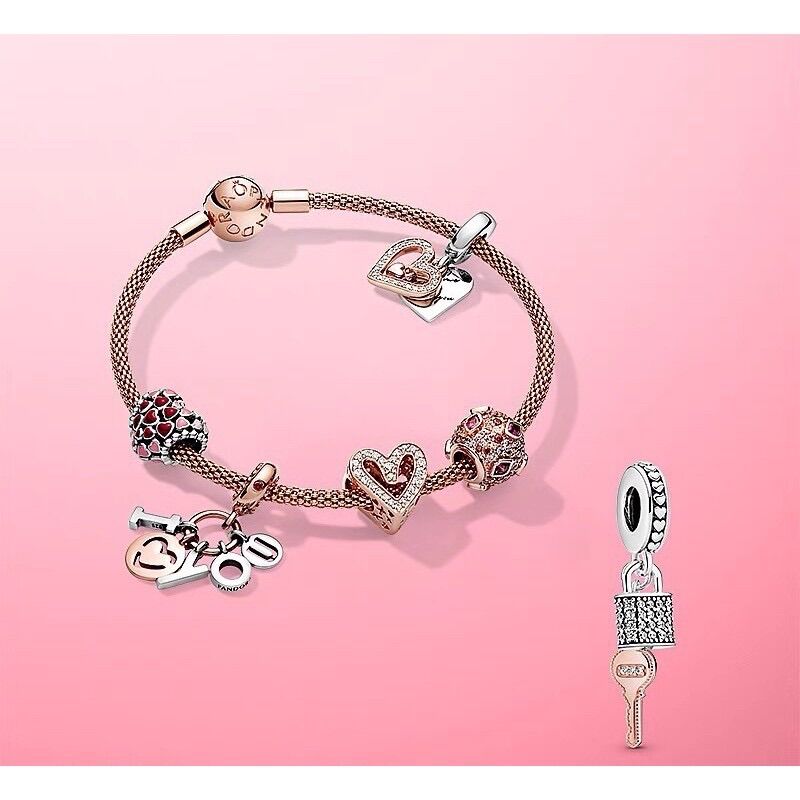 CHARM PAN ALE TREO Ổ KHOÁ CHÌA BẠC S925
