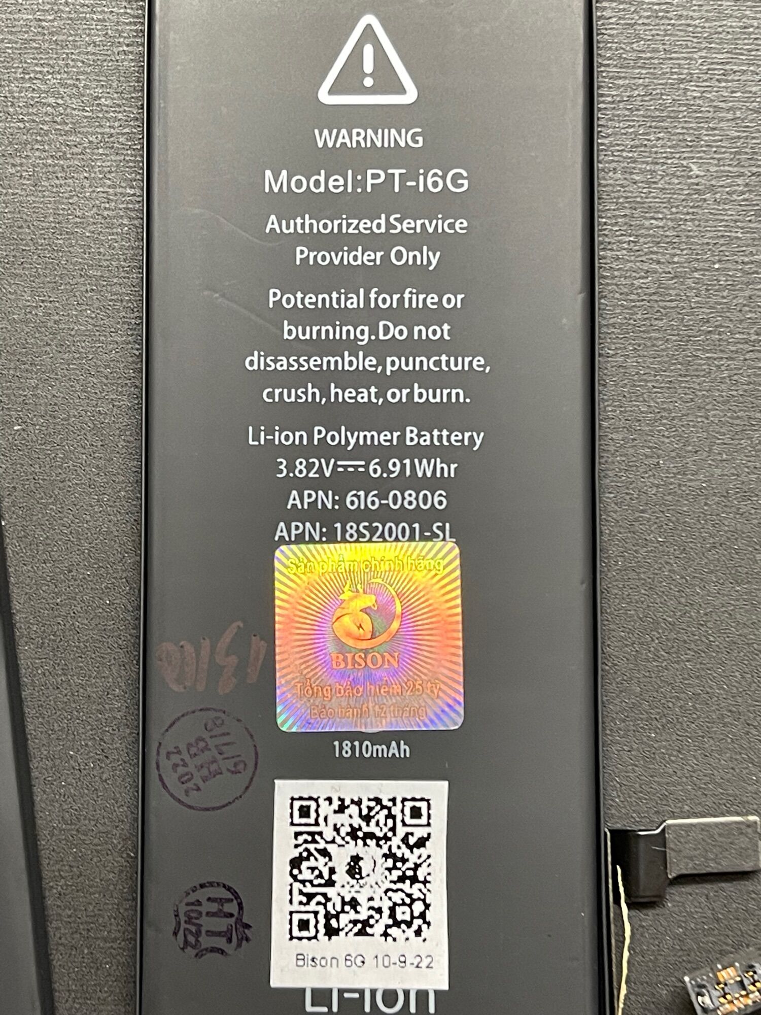 Pin IP Bison con trâu Dung Lượng Cao cho ip 6