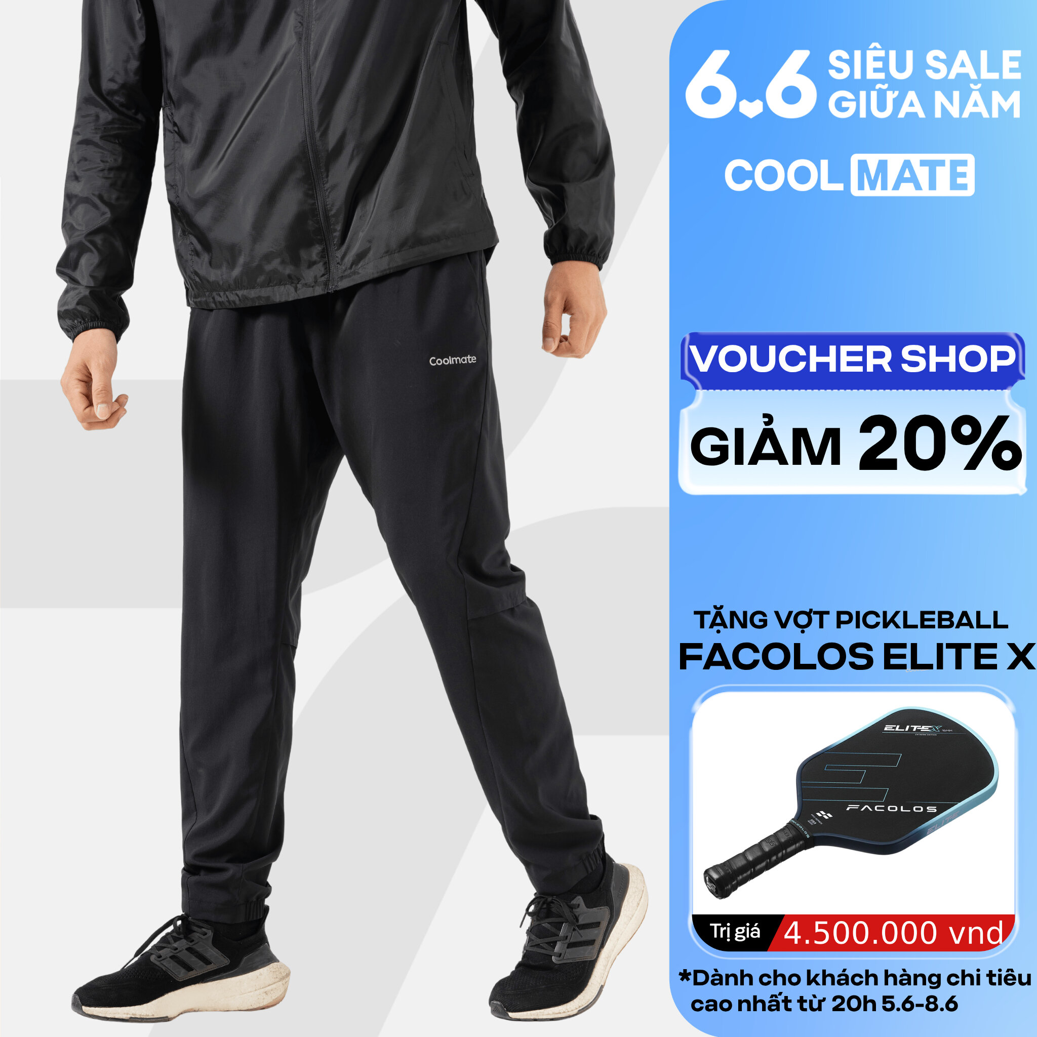 Quần dài thể thao nam chạy bộ Running Pant siêu nhẹ thoáng khí Coolmate