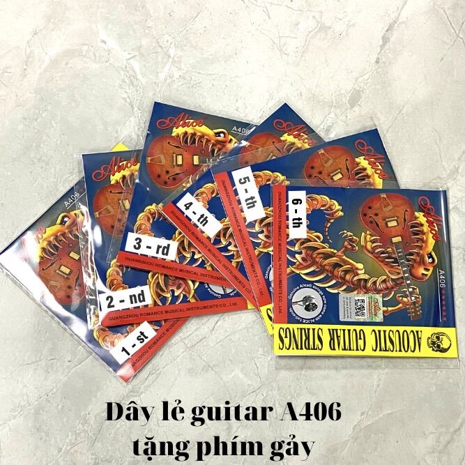 Dây đàn guitar acoustic lẻ Alice A406 từ 1-6, phụ kiện âm nhạc chính hãng