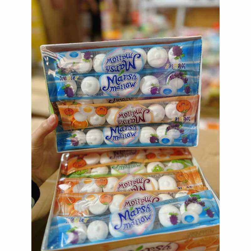 Kẹo bông dẻo Marshmallow bánh bao nhân vị trái cây (cái)