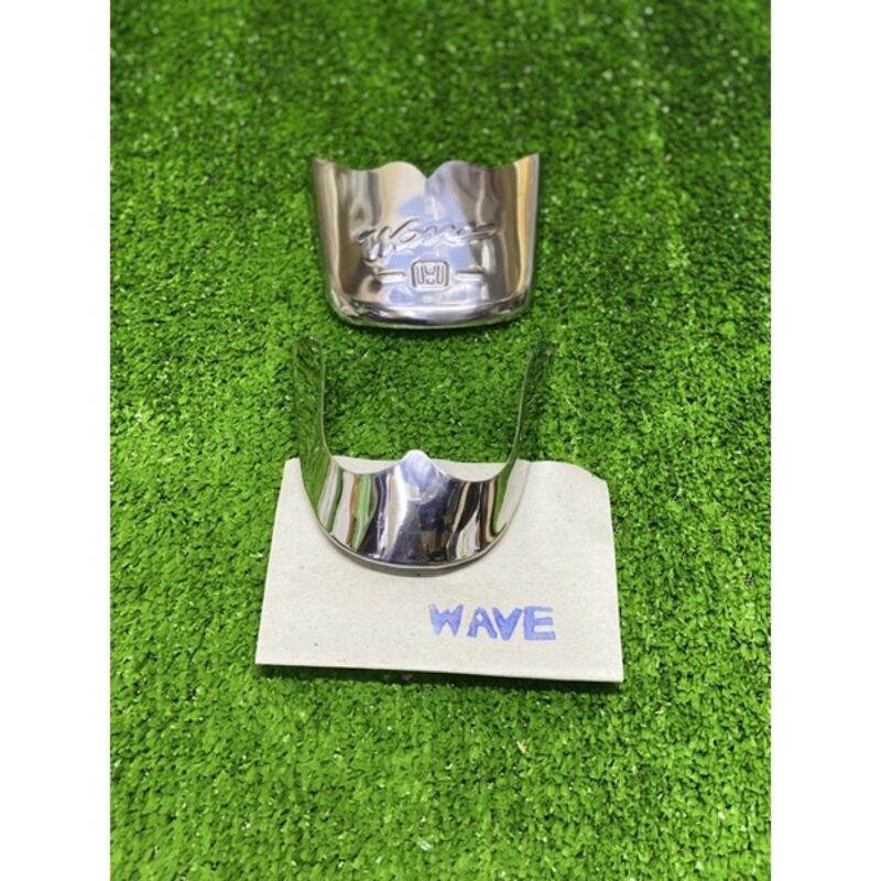 Ốp mỏ dè trước sau xe wave nhỏ wave ZX wave 50 inox