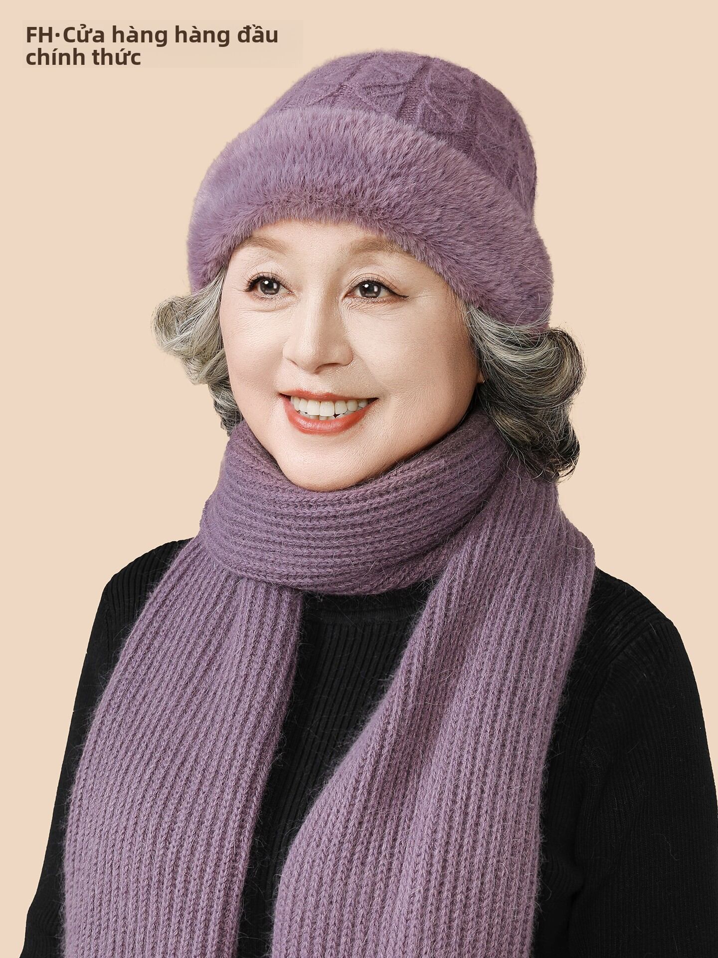 FHI | Winter Warm Wool Hat for Seniors - Thương hiệu FHI Giá 919,000 Đồng*Miễn phí vận chuyển