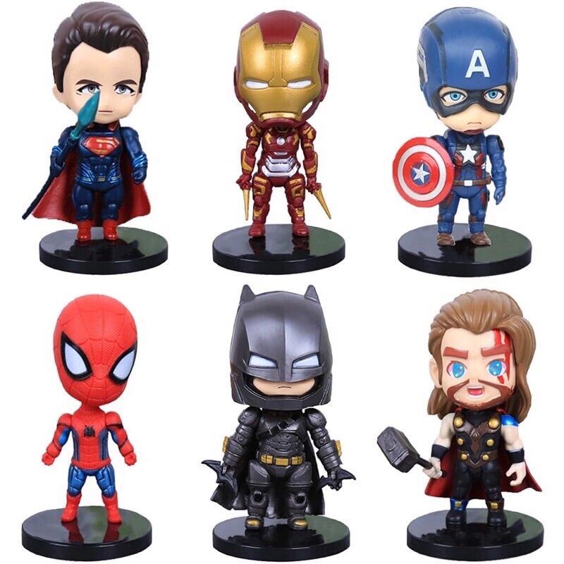 Mô Hình Nhân Vật Chibi Biệt Đội Siêu Anh Hùng Marvel - Cao 10cm