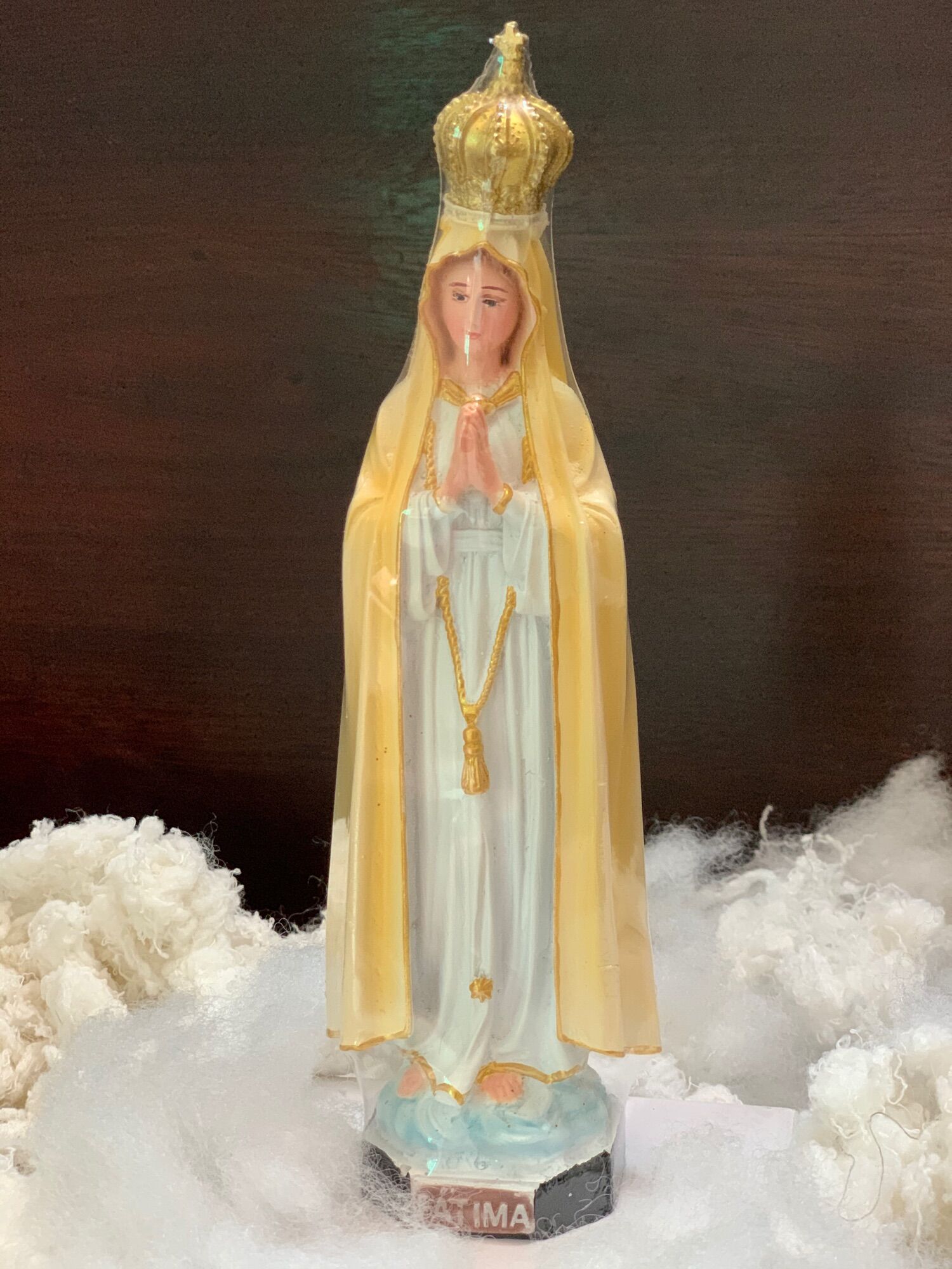 Tượng công giáo -Tượng đức mẹ Fatima cao 22cm