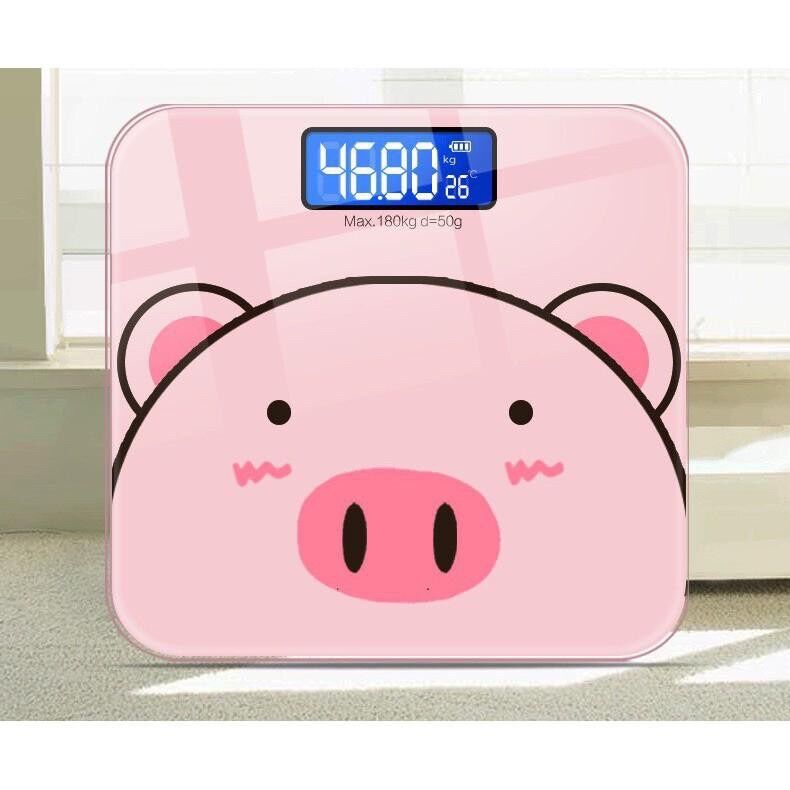 Cân điện tử sức khỏe màn hình led mini hình chú heo xinh xắn