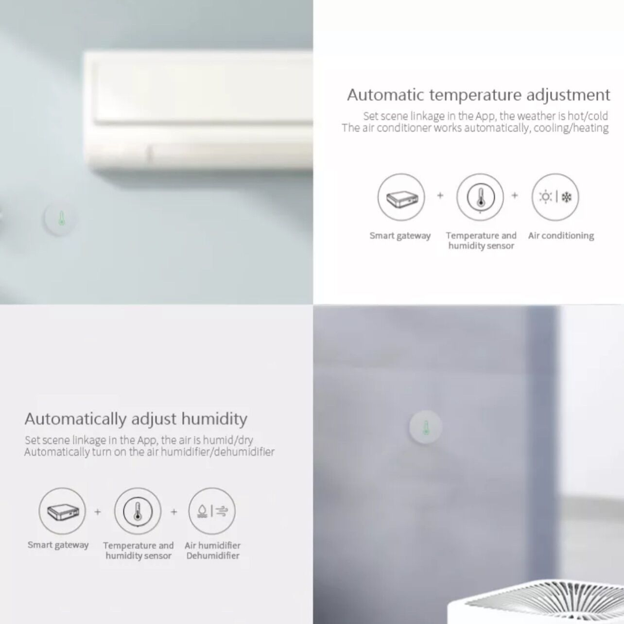 Cảm biến nhiệt độ & độ ẩm Zigbee Tuya