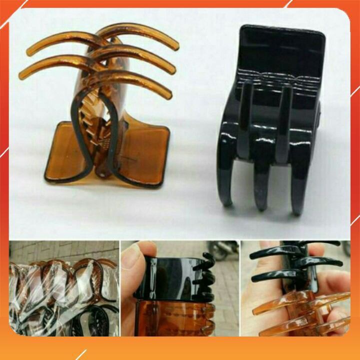 sét 12kẹp tóc mái càng cua nữ 3răng-5răng nhiều màu