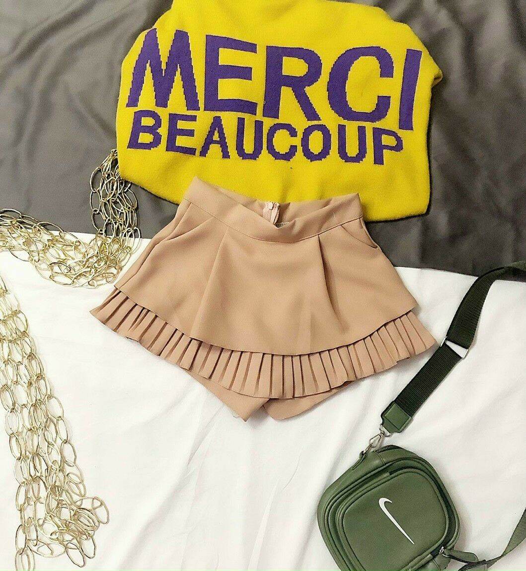[HCM]CHÂN VÁY TENNIS VIỀN NHỎ