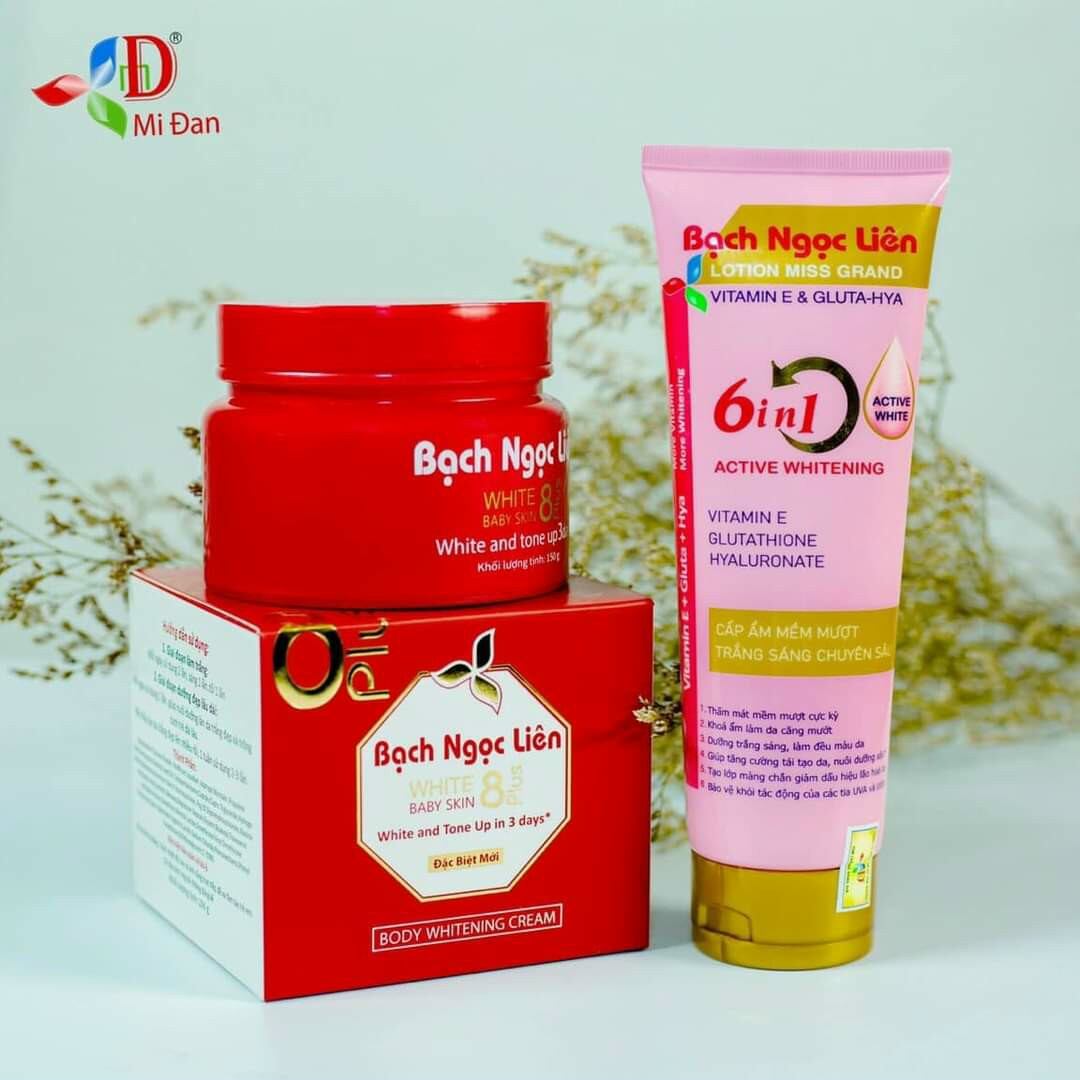 Combo kem body Bạch ngọc liên đỏ tặng Lotion CHÍNH HÃNG