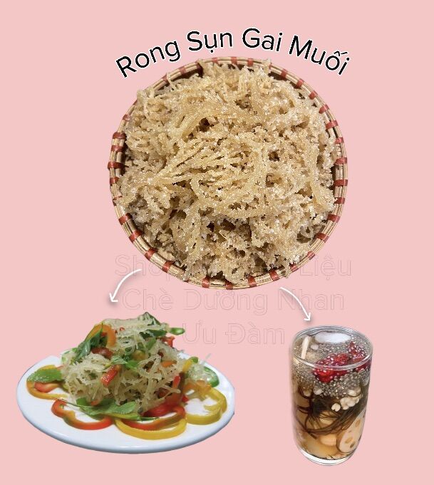 1kg rong sụn trắng khô, rong sụn gai muối khô