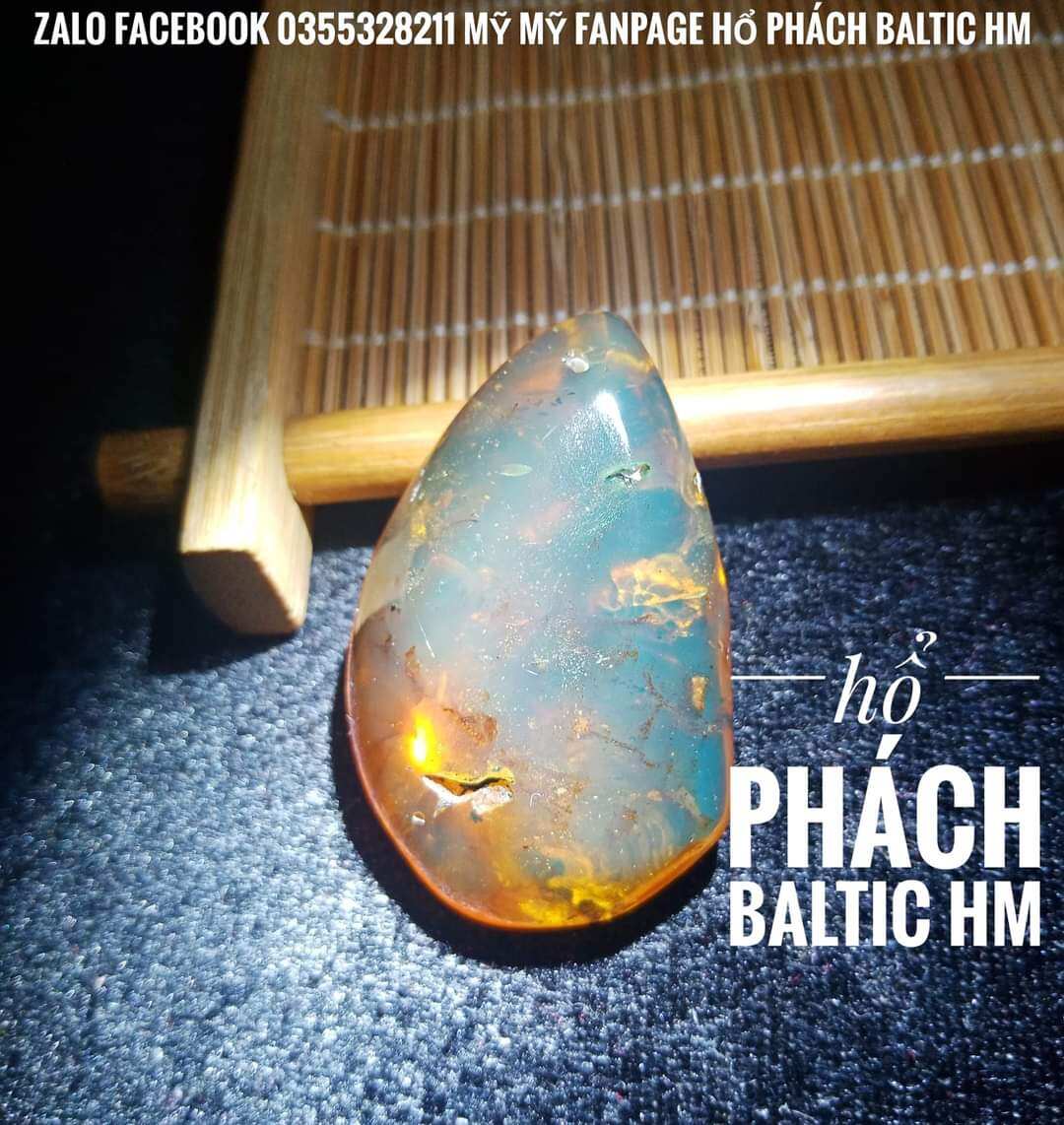 Mặt dây hổ phách tự nhiên không xử lý kích thước 43.7/ 28.9/14.2mm