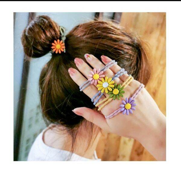 Combo 10 dây cột tóc daisy hoa cúc phong cách Hàn Quốc