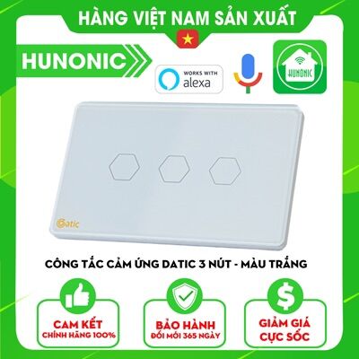 Công tắc thông minh hunonic datic wifi 3 nút