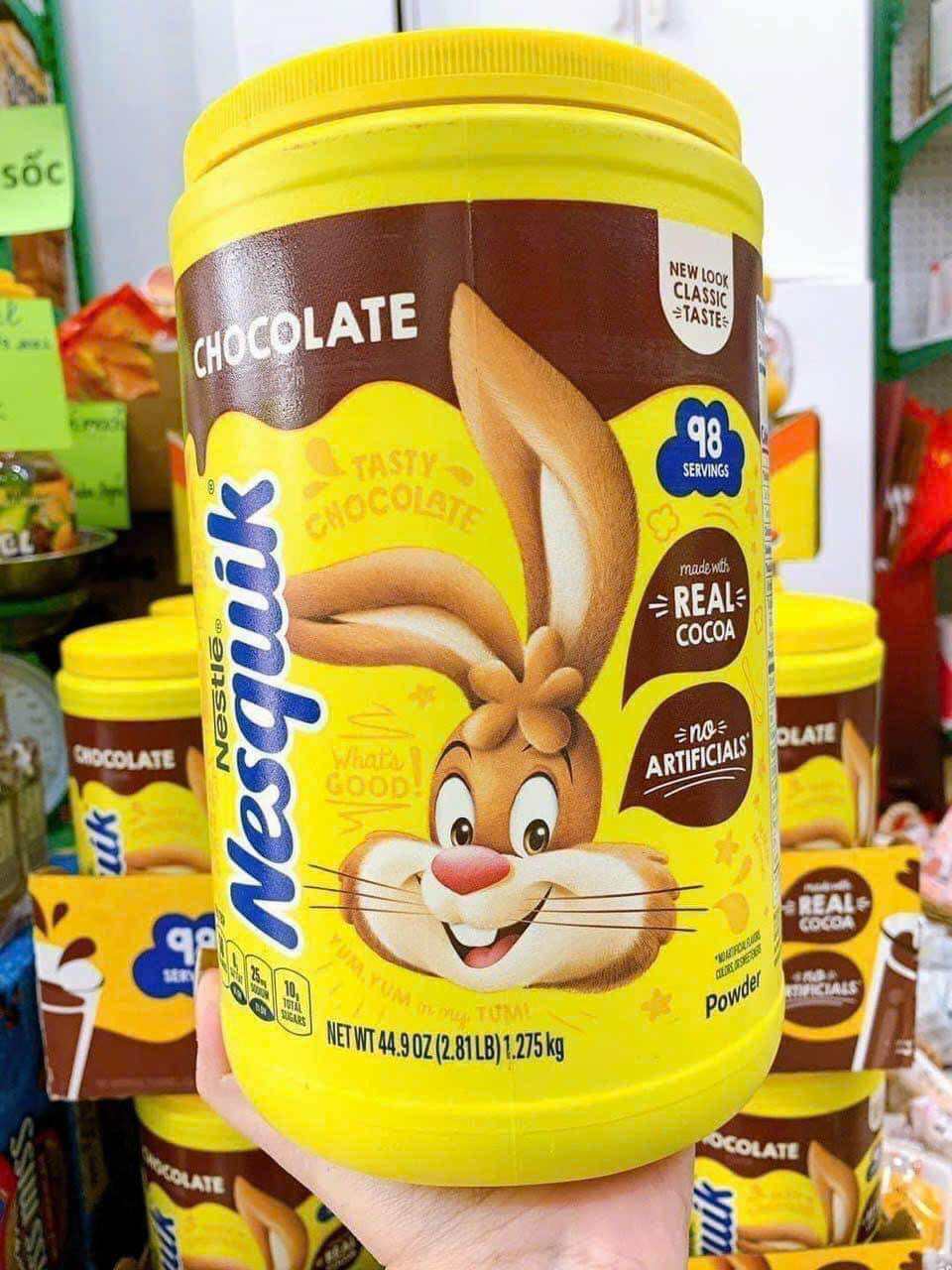 Bột Cacao Nesquik Chocolate Flavor Tasty Chocolate Hộp 1.275 kg Của Mỹ