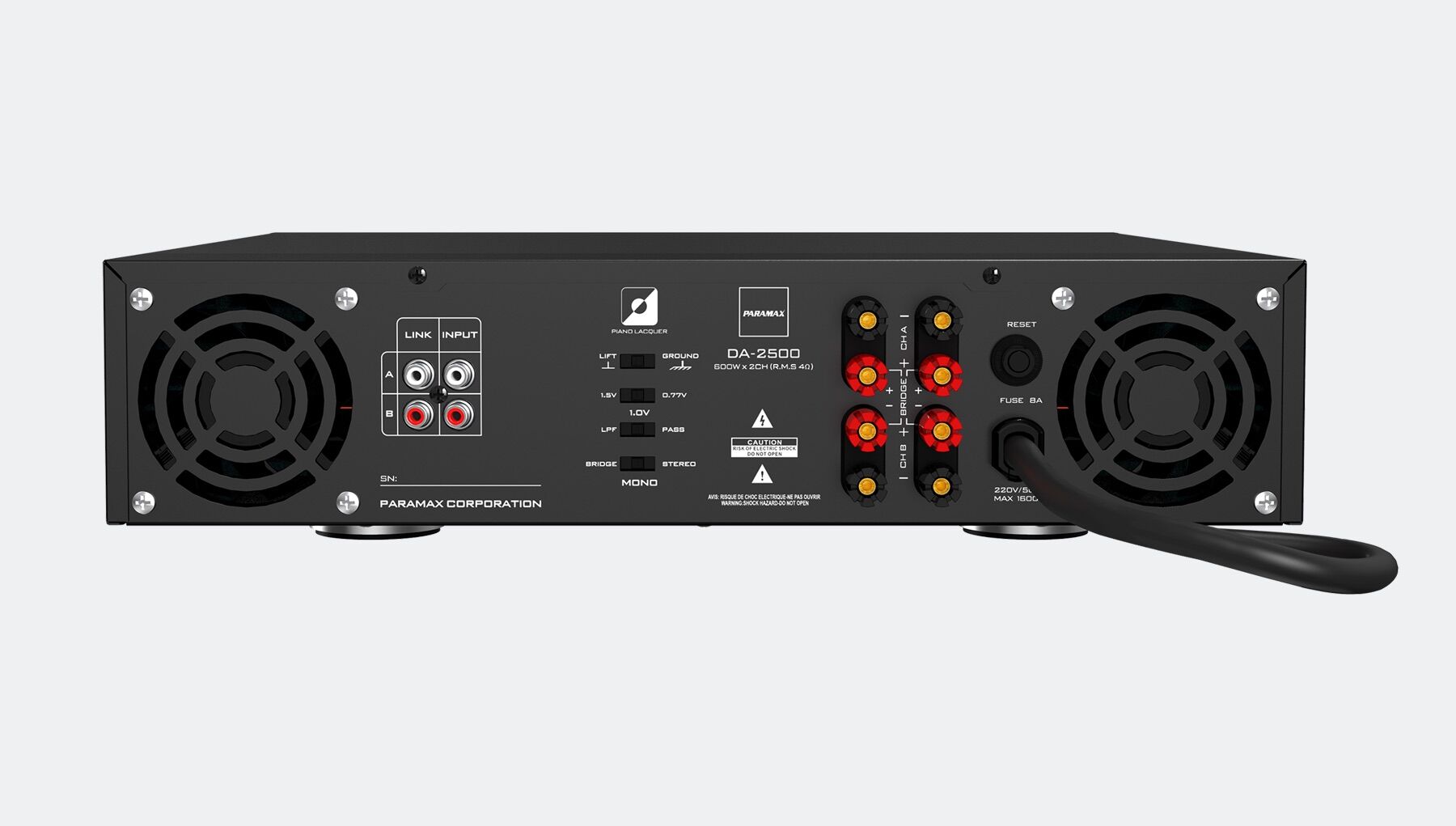 [HCM][Trả góp 0%]Main công suất Paramax DA-2500 - Hàng chính hãng - Gia Khang Electronics