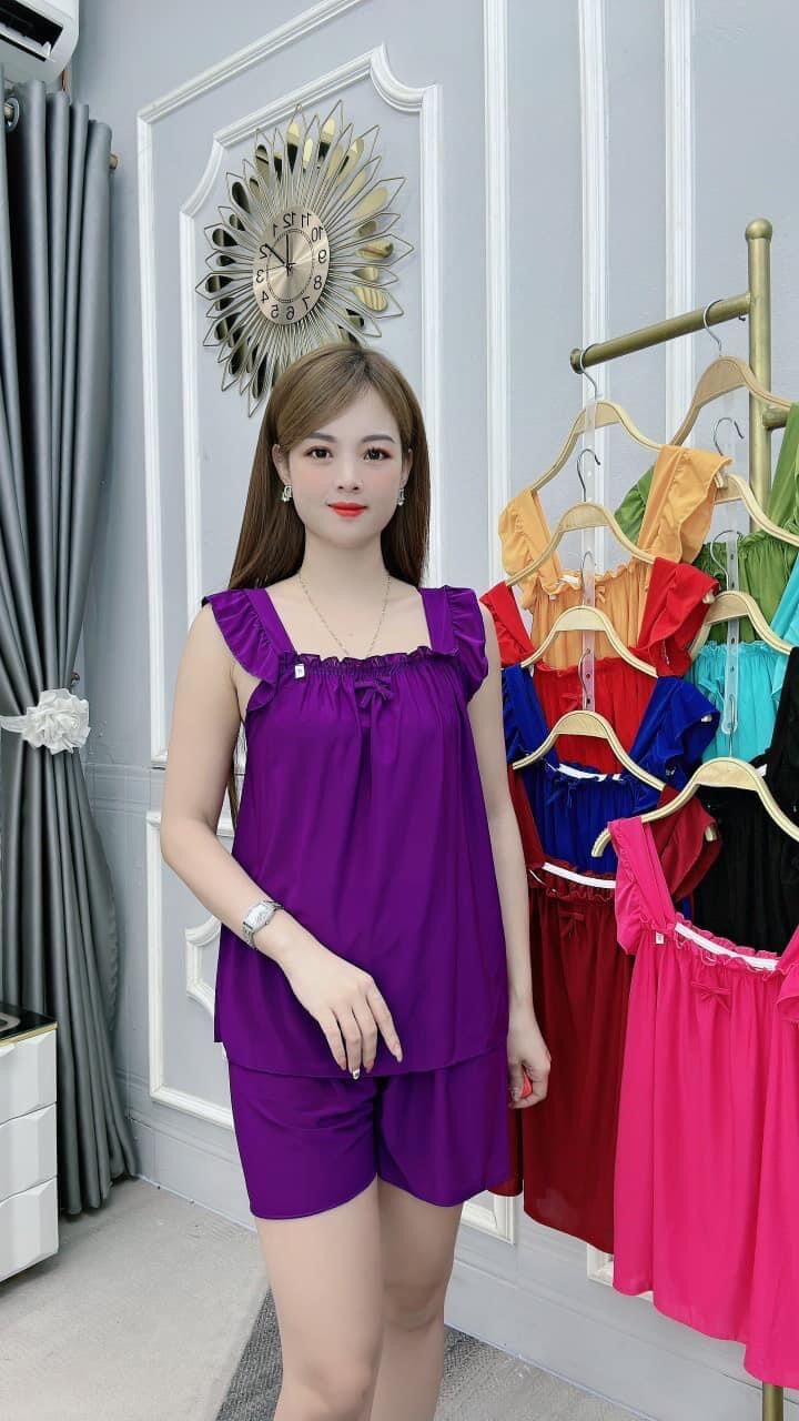 Đồ bộ nữ, bộ đùi thun lạnh tay cánh tiên