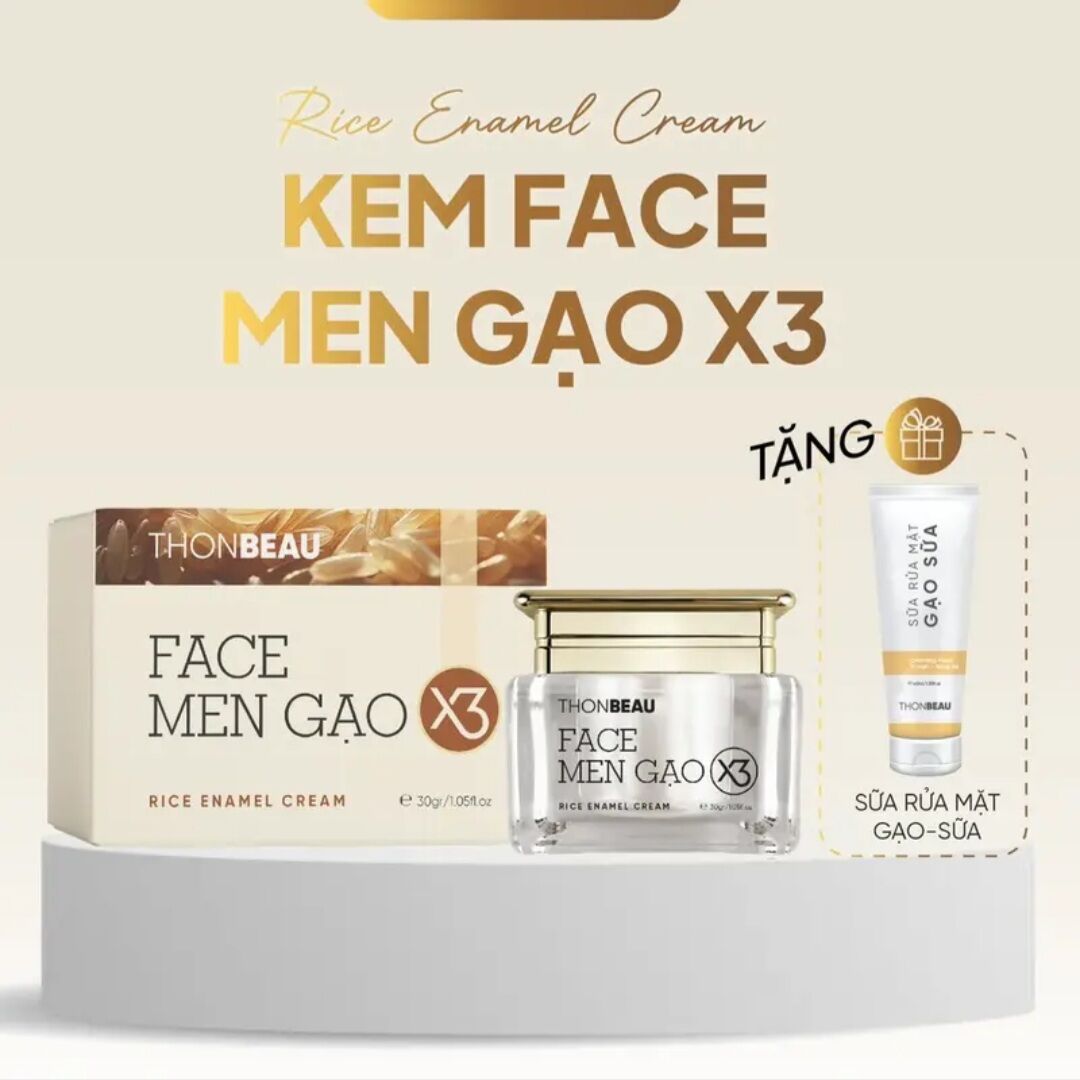 Kem men face gạo x3 hũ 30gr