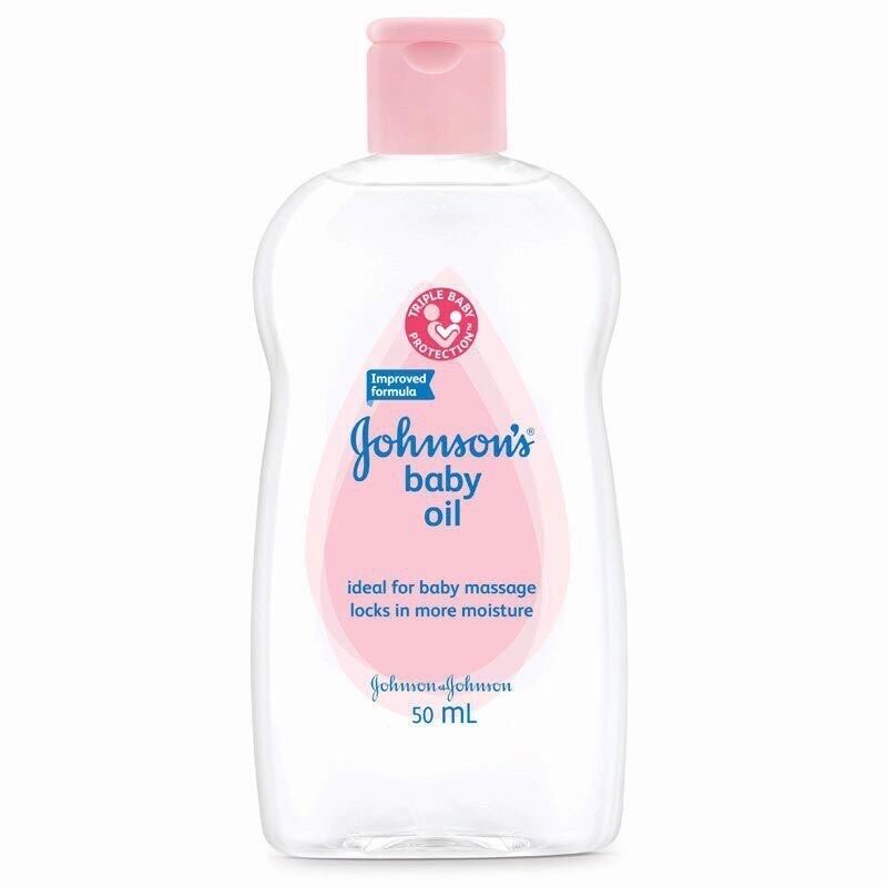 [Combo 2 chai] Dầu Baby Oil Massage và Dưỡng ẩm Johnson's 50ml