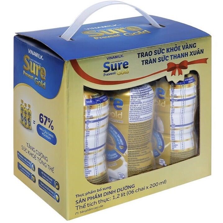 Sữa Bột Pha Sẵn Sure Prevent Gold - Hộp 6 Chai x 200ml