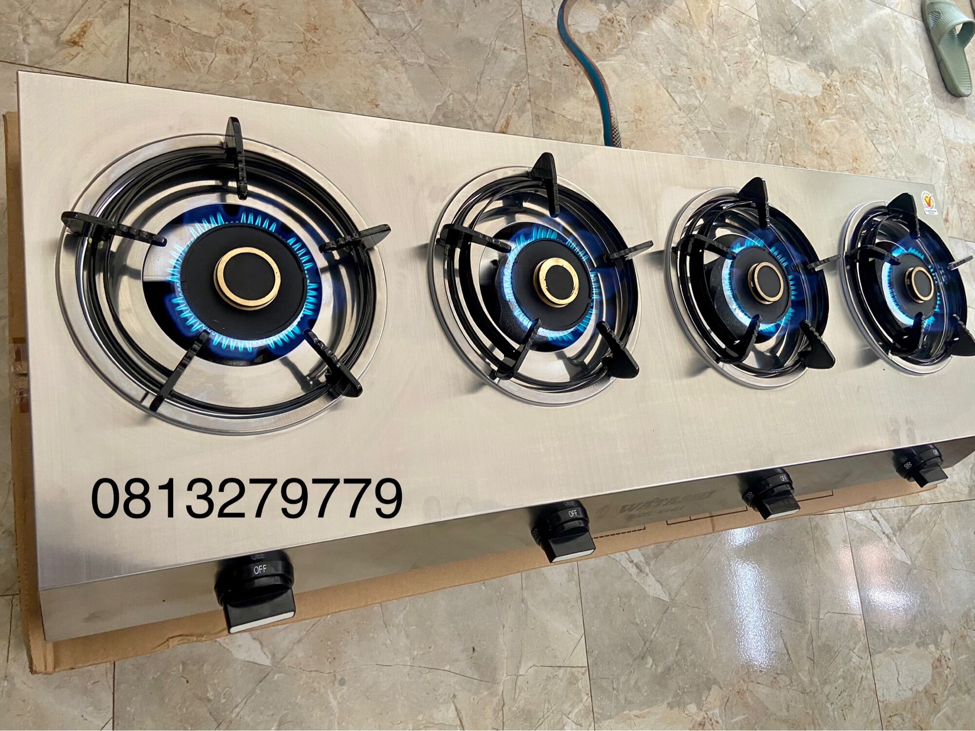Bếp gas 4 lò cao cấp ( đầu đốt đồn nhập khẩu )