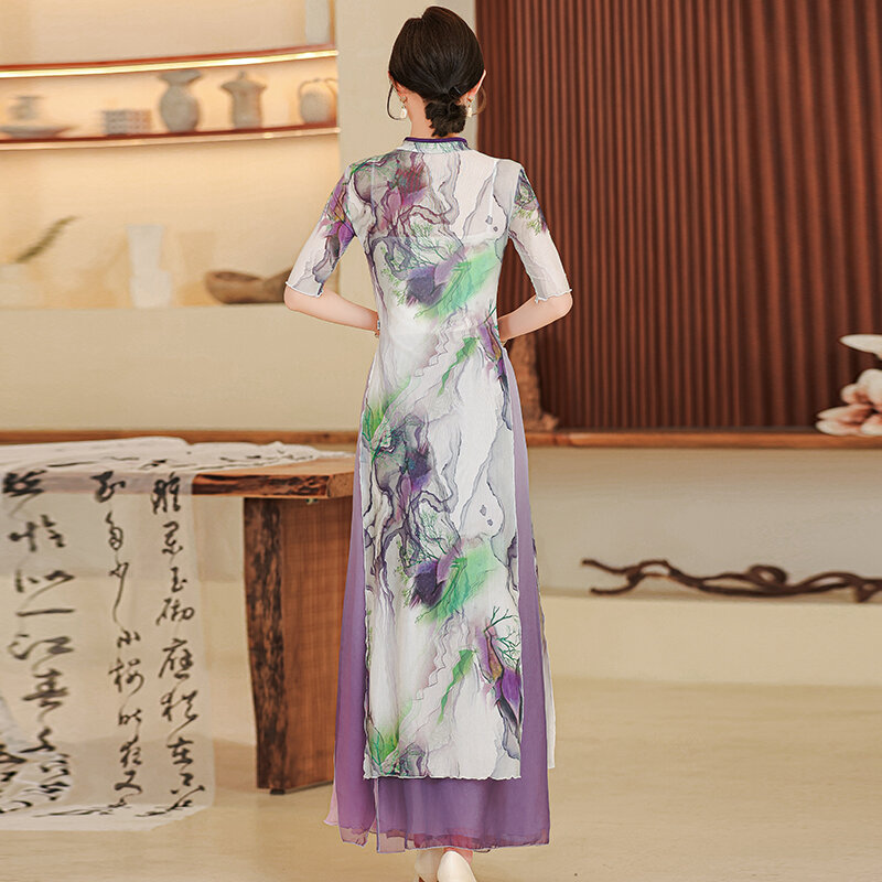 Trang Phục Luyện Tập và Biểu Diễn Múa Đạo Cổ Điển Trung Quốc Elegante Thoáng Dáng