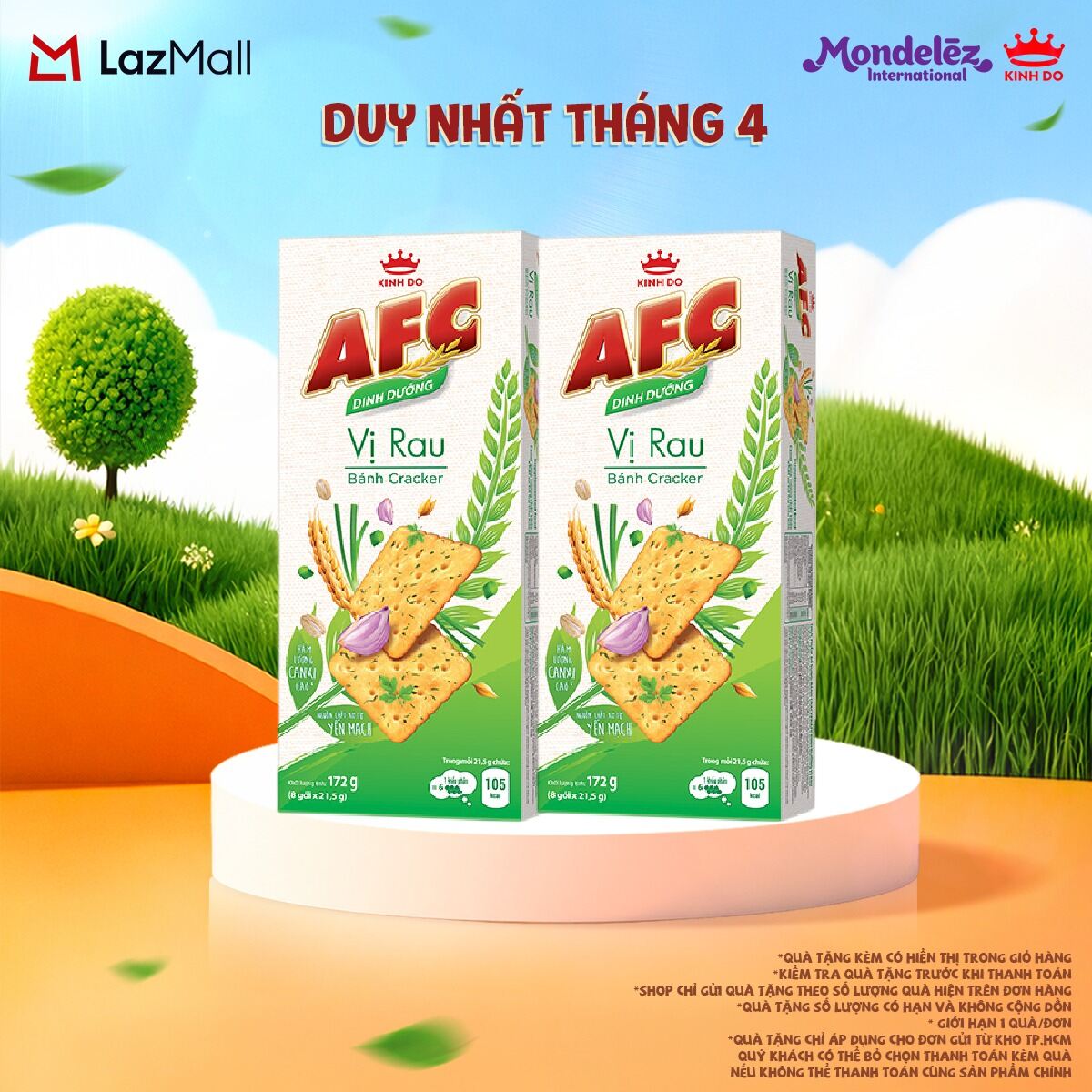 Combo 2 Hộp Bánh Quy Dinh Dưỡng AFC Vị Rau 172g