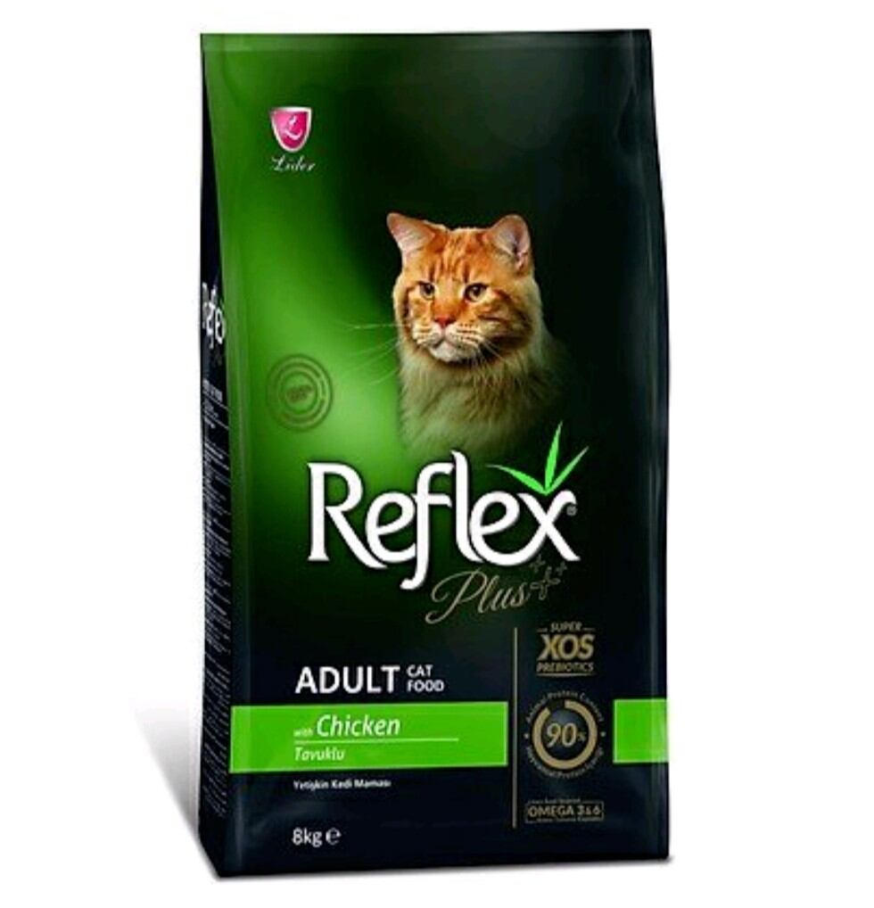 Thức ăn hạt Reflex Plus Adult with Chicken cho mèo trưởng thành bao xá 8kg