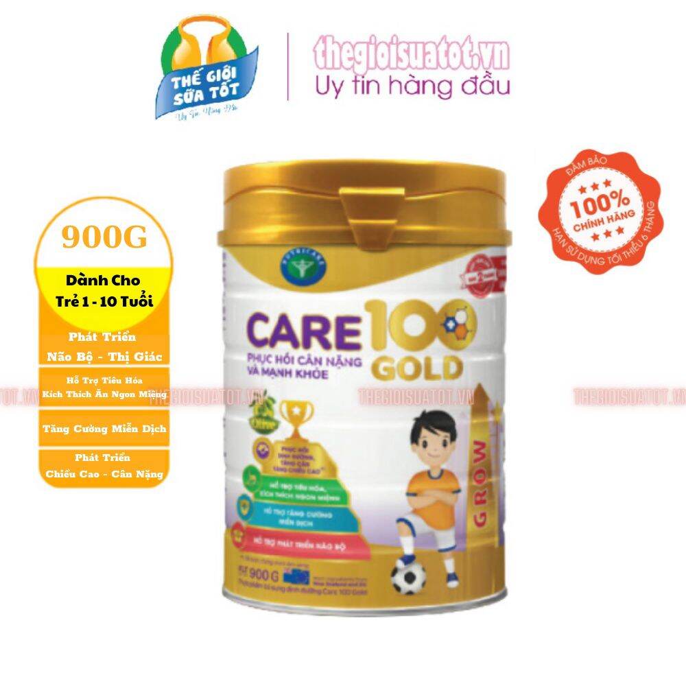 Sữa bột nutri care 100 gold 900g