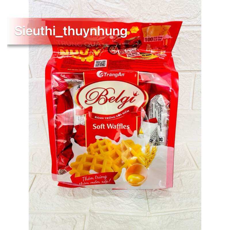 Bánh trứng sữa mềm belgi tràng an túi 230g - 250g cốm dừa/trứng gà tươi/trứng sữa