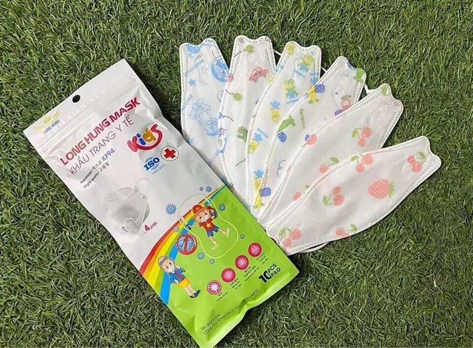 Khẩu trang bé , khẩu trang kf94 bé , khẩu trang 4d phong cách Hàn Quốc. 4 lớp chống bụi mịn , kháng khuẩn
